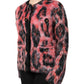 Red Mohair Wool Button Down Cardigan Sweater
