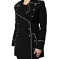 Black Wool Double Breasted Blazer Jacket