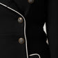 Black Wool Double Breasted Blazer Jacket