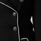 Black Wool Double Breasted Blazer Jacket
