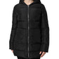 Black Puffer Hooded Zip Reversible Jacket