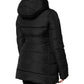 Black Puffer Hooded Zip Reversible Jacket