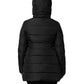 Black Puffer Hooded Zip Reversible Jacket