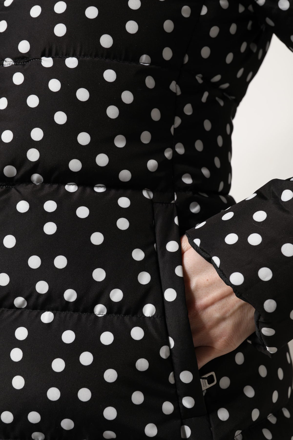 Black Puffer Hooded Zip Reversible Jacket