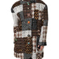 Multicolor Patchwork Button Down Jacket