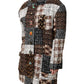 Multicolor Patchwork Button Down Jacket