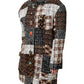 Multicolor Patchwork Button Down Jacket