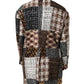 Multicolor Patchwork Button Down Jacket