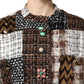 Multicolor Patchwork Button Down Jacket