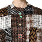 Multicolor Patchwork Button Down Jacket