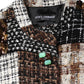 Multicolor Patchwork Button Down Jacket