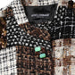 Multicolor Patchwork Button Down Jacket