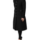 Black Wool Single Breasted Trench Coat Jacket