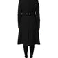 Black Wool Single Breasted Trench Coat Jacket