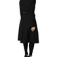 Black Wool Single Breasted Trench Coat Jacket