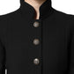 Black Wool Single Breasted Trench Coat Jacket