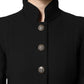 Black Wool Single Breasted Trench Coat Jacket
