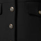 Black Wool Single Breasted Trench Coat Jacket