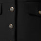 Black Wool Single Breasted Trench Coat Jacket