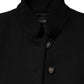 Black Wool Single Breasted Trench Coat Jacket