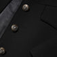 Black Wool Single Breasted Trench Coat Jacket