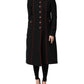 Black Wool Single Breasted Trench Coat Jacket