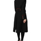 Black Wool Single Breasted Trench Coat Jacket