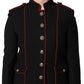 Black Wool Single Breasted Trench Coat Jacket