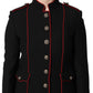 Black Wool Single Breasted Trench Coat Jacket