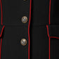 Black Wool Single Breasted Trench Coat Jacket