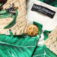 Multicolor Leaf Print Embellished Trenchcoat Jacket