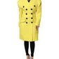 Yellow Double Breasted Trench Coat Jacket