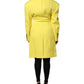 Yellow Double Breasted Trench Coat Jacket