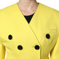 Yellow Double Breasted Trench Coat Jacket