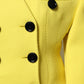 Yellow Double Breasted Trench Coat Jacket