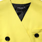 Yellow Double Breasted Trench Coat Jacket