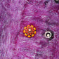 Purple Button Embellished Trench Coat Jacket