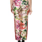 Multicolor Floral High Waist Straight Pants