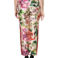 Multicolor Floral High Waist Straight Pants