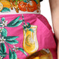 Pink Printed High Waist Hot Pants Shorts