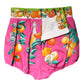 Pink Printed High Waist Hot Pants Shorts