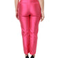 Pink Silk High Waist Tapered Pants