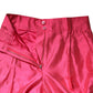 Pink Silk High Waist Tapered Pants
