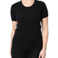 Black Cotton Round Neck Short Sleeve T-shirt