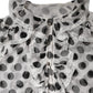 White Black Polka Dot Cotton Sleeveless Top