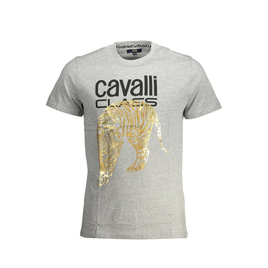Gray Cotton Men T-Shirt