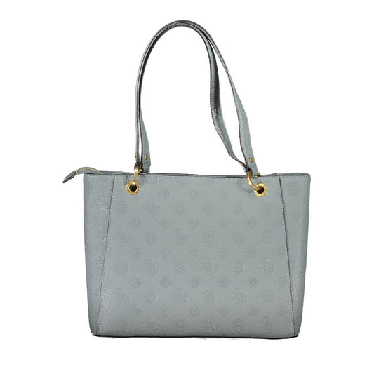 Light Blue Polyethylene Women Handbag
