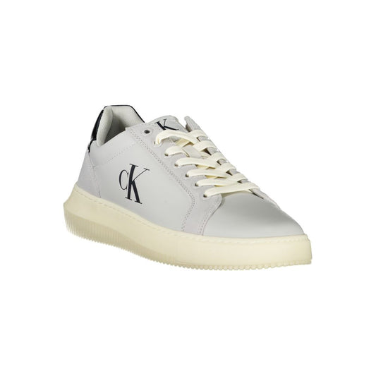 Gray Leather Men Sneaker