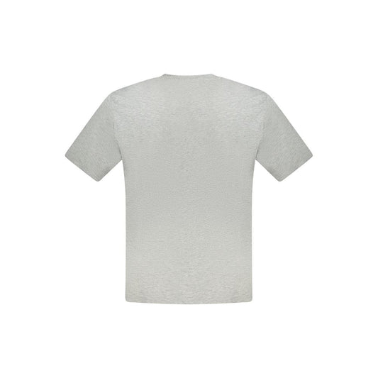 Gray Cotton Men T-Shirt