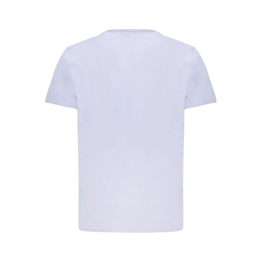Light Blue Cotton Men T-Shirt
